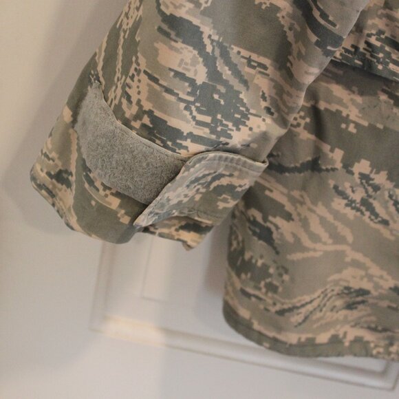Air Force Tiger Stripe Parka All Purpose Environmental Camoflage Apecs Sz Large - Picture 6 of 16